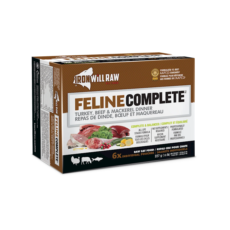 Iron Will Raw Cat Complete Turkey Beef & Mackerel Dinner 6/