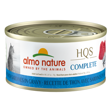 ALMO NATURE - HQS COMPLETE - TUNA w SARDINE IN GRAVY 1710