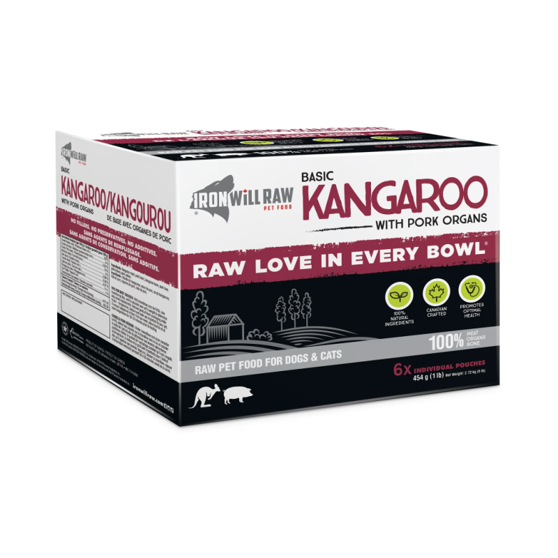 Iron Will Raw Dog GF Basic Kangaroo Single Protein 6/