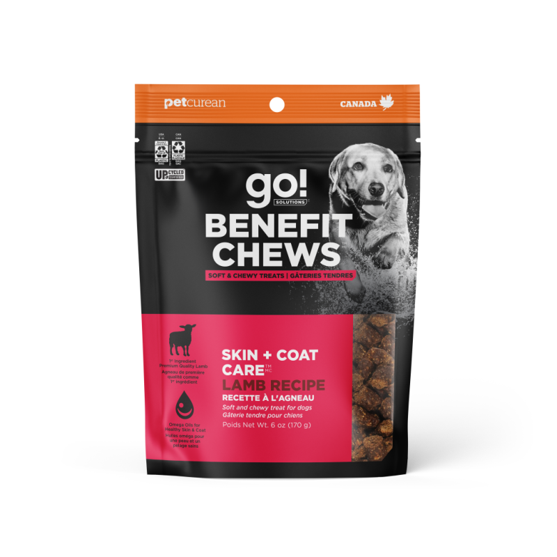 Petcurean - Go! - Dog Benefit Chews - Skin + Coat Care Lamb