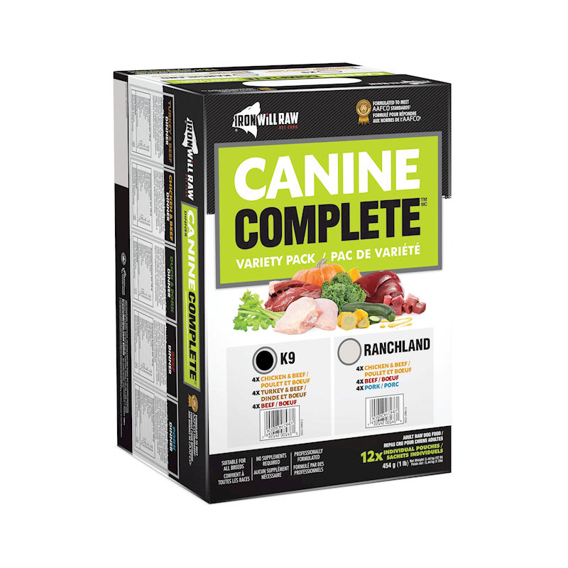 Iron Will Raw Dog Complete K9 Variety Pack 12/