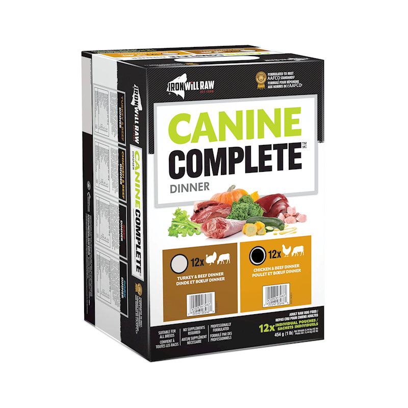 Iron Will Raw Dog Complete Chicken & Beef Dinner 12/