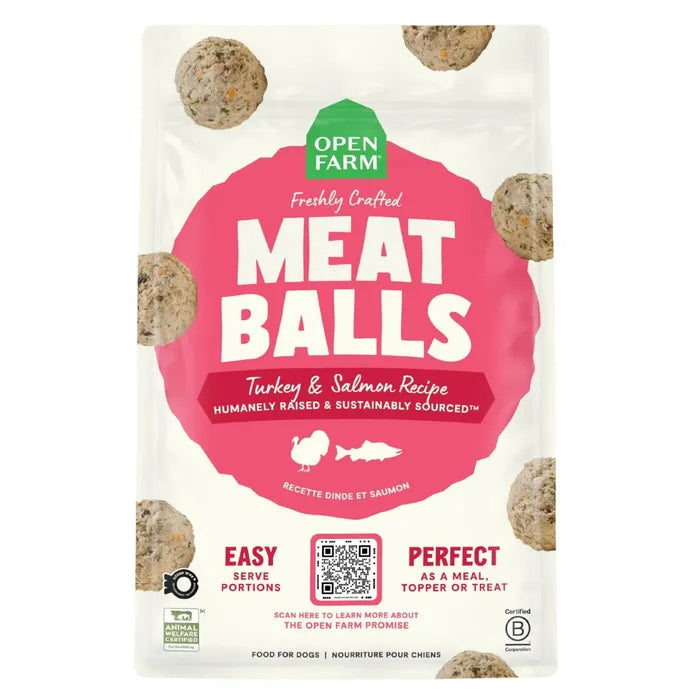 Open Farm - Freshly Crafted Meatballs Turkey & Salmon Recipe