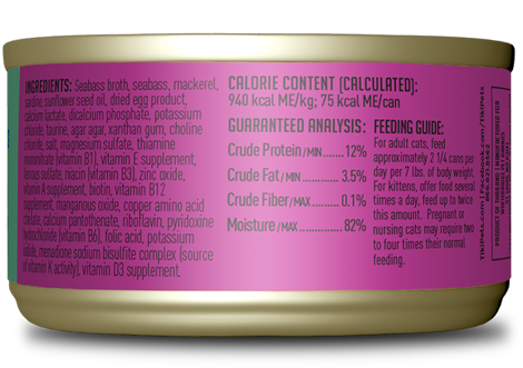 Tiki Cat® Pate Luau™ Seabass Recipe in Seabass Broth