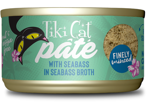 Tiki Cat® Pate Luau™ Seabass Recipe in Seabass Broth