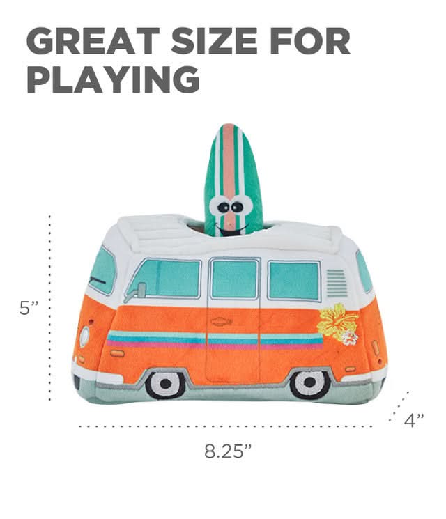 Outward Hound Hide A Surf Van Plush Puzzle Dog Toy